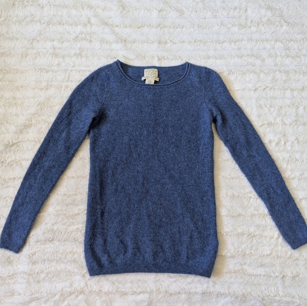 Classic Blue Crew Neck Sweater